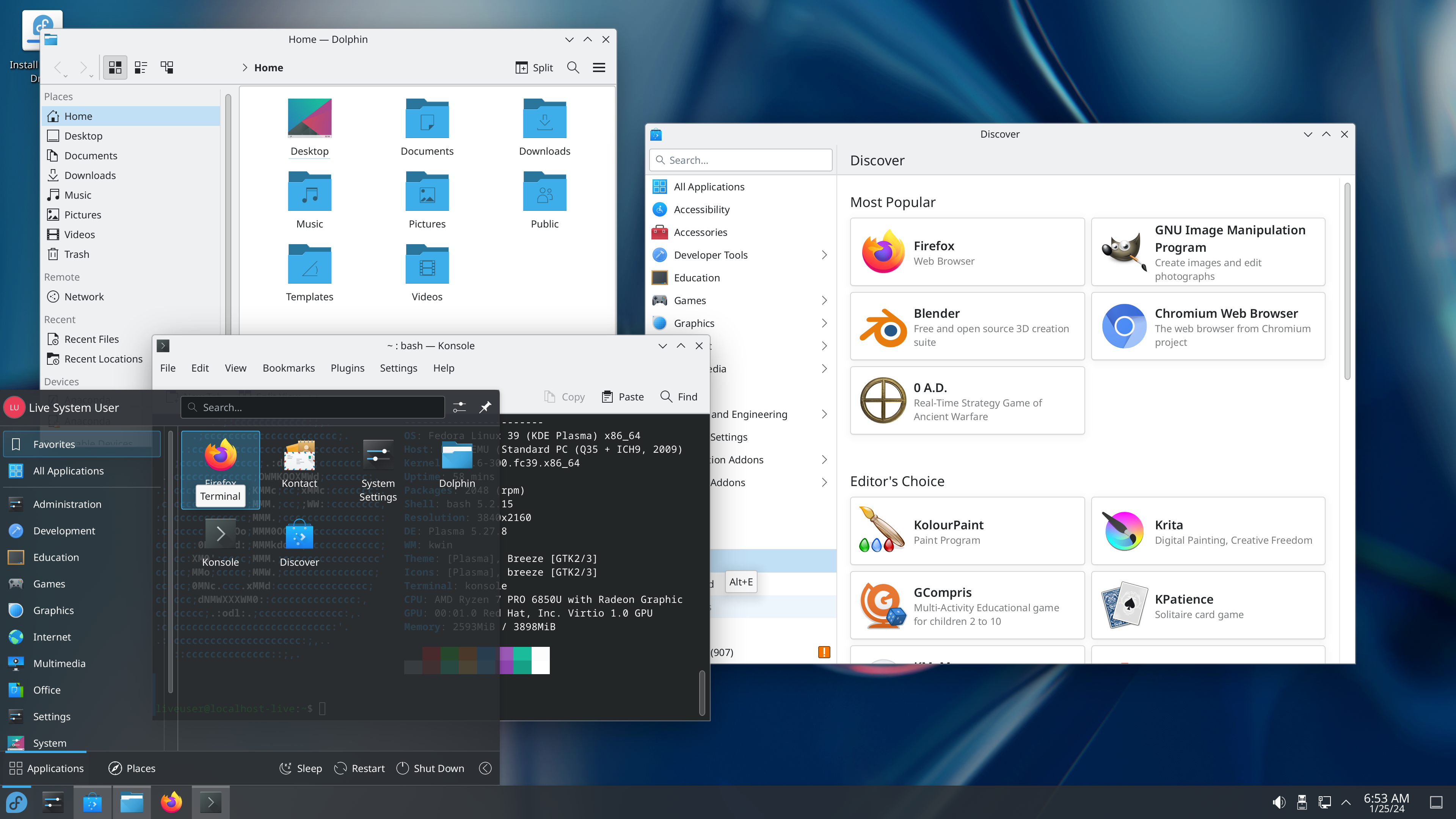 순정 KDE Plasma